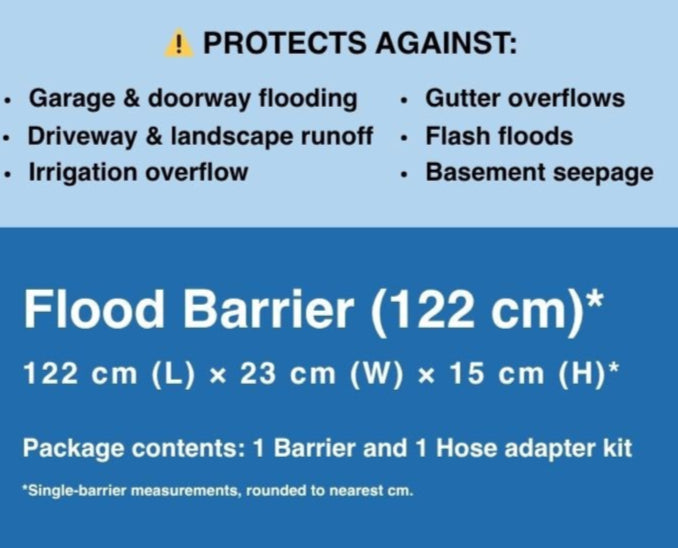 4Ft/122cm Flood Barrier (1 Pack)